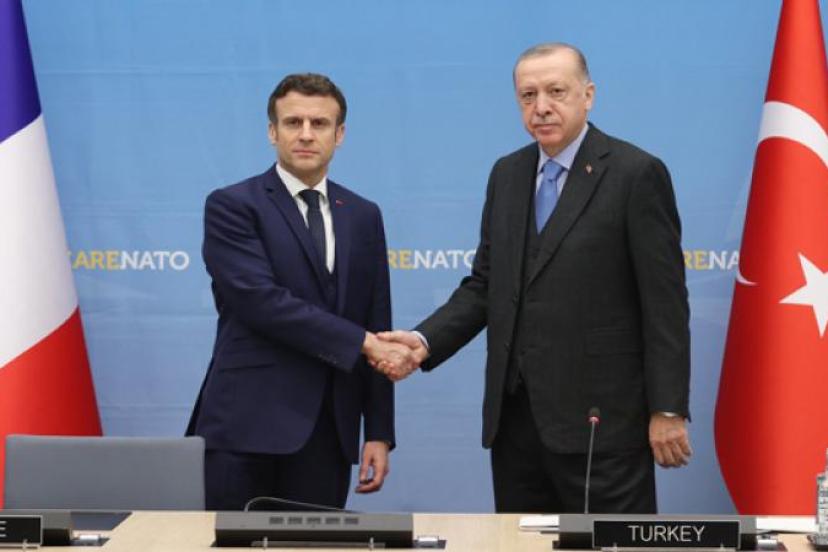 CUMHURBAŞKANI ERDOĞAN FRANSA CUMHURBAŞKANI MACRON İLE GÖRÜŞTÜ