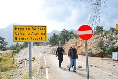 VALİ ŞAHİN HEYELAN BÖLGELERİNDE SAHADA