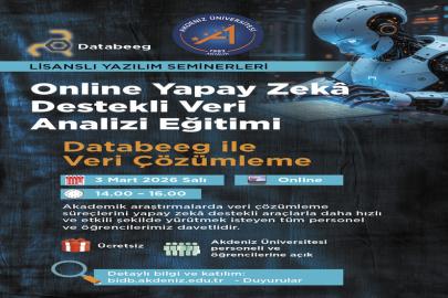 ONLINE YAPAY ZEKÂ DESTEKLİ VERİ ANALİZİ EĞİTİMİ