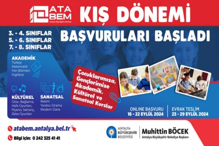 ATABEM KIŞ DÖNEMİ KURS KAYITLARI BAŞLIYOR