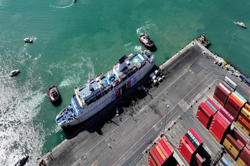 GAZZE'YE YARDIM TAŞIYAN 17. İYİLİK GEMİSİ YOLA ÇIKTI 