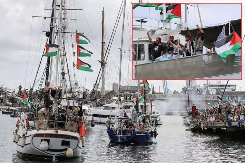 GAZZE'YE YAKLAŞAN SUMUD FİLOSU'NDA SALDIRI ALARMI
