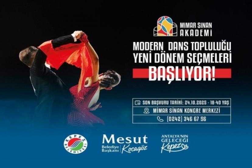 KEPEZ BELEDİYESİ’NDEN SANATA DESTEK: MİMAR SİNAN AKADEMİ SEÇMELERİ BAŞLIYOR